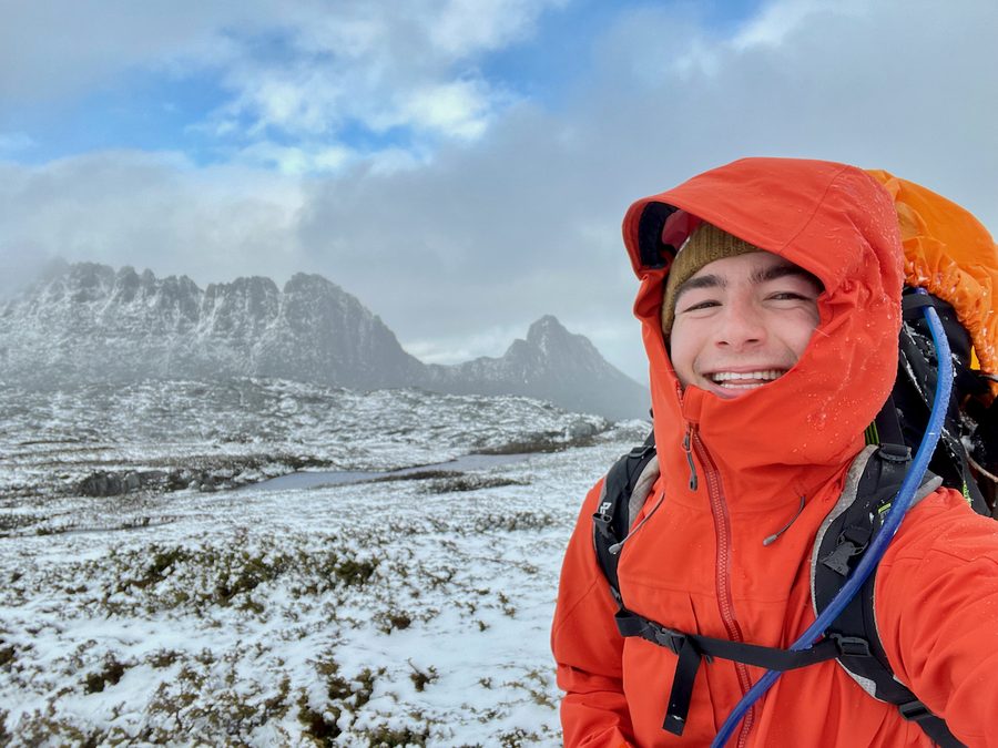 Liam Carroll on the Overland Track, Cradle Mountain in winter